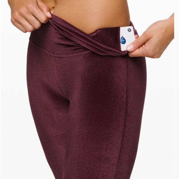 Lululemon Legging 6 Deep Maroon Wunder Under Special Edition Velvet Garnet - Picture 5 of 11